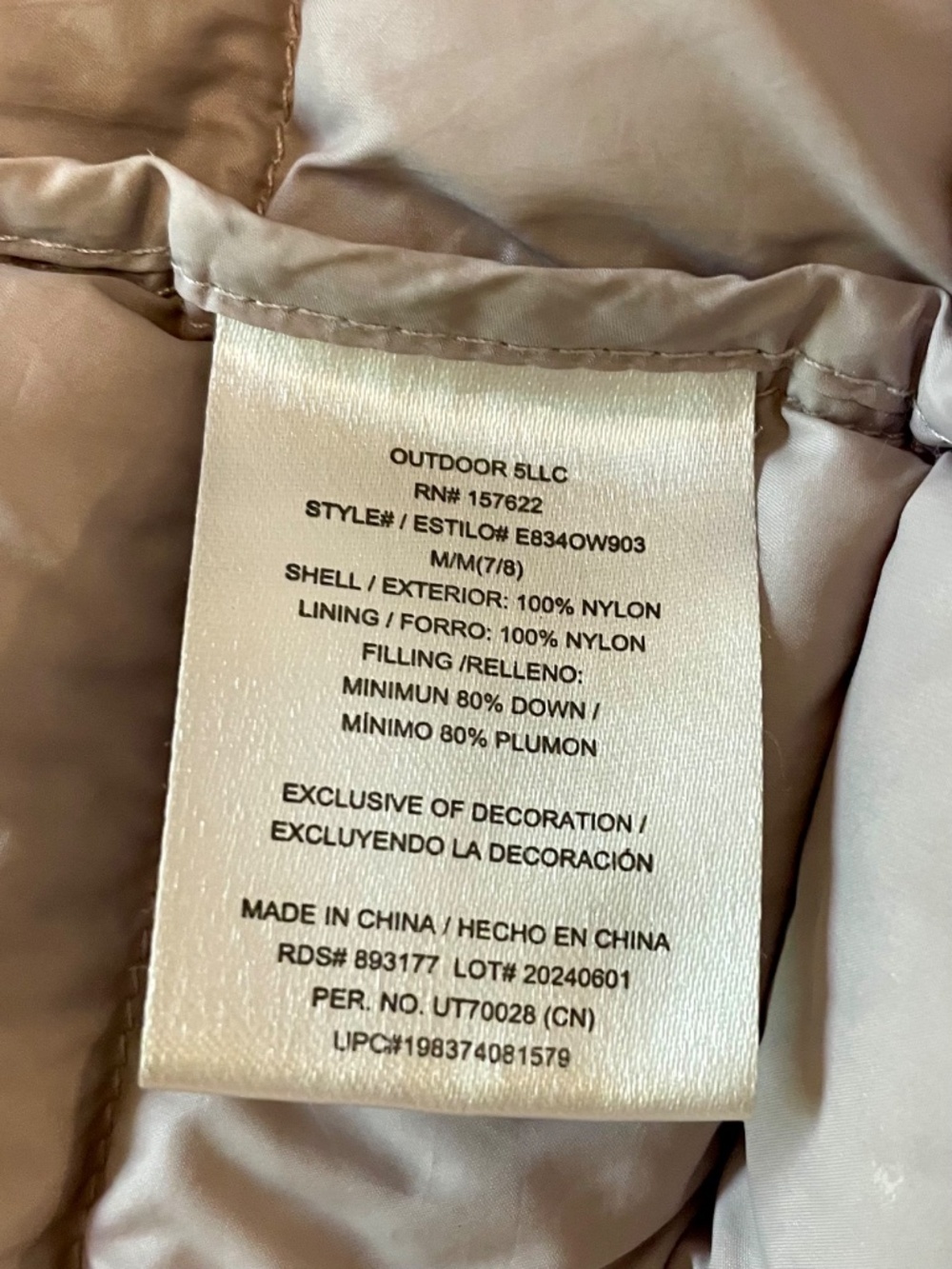 Child’s Eddie Bauer Down Jacket - Picture 6 of 7